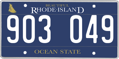 RI license plate 903049
