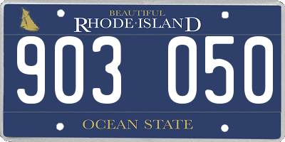 RI license plate 903050