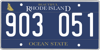 RI license plate 903051