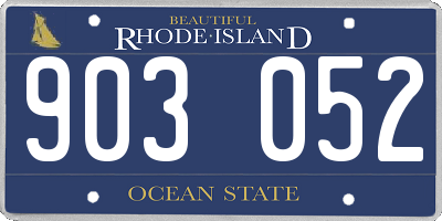 RI license plate 903052