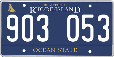 RI license plate 903053
