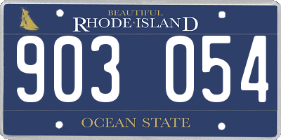 RI license plate 903054