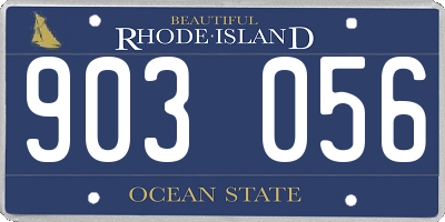 RI license plate 903056