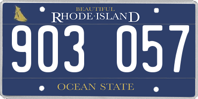 RI license plate 903057