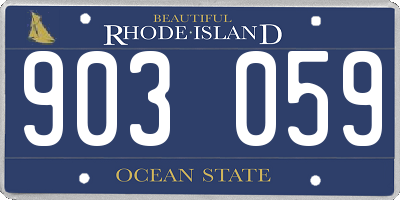 RI license plate 903059