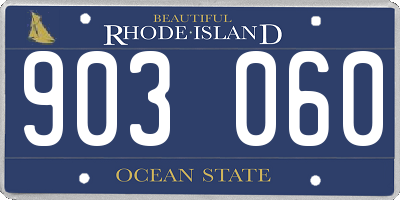 RI license plate 903060