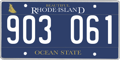 RI license plate 903061