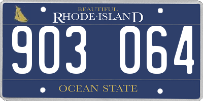 RI license plate 903064