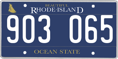 RI license plate 903065