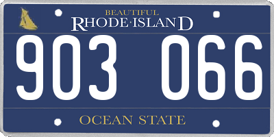 RI license plate 903066
