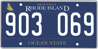 RI license plate 903069