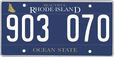 RI license plate 903070