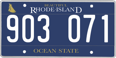 RI license plate 903071