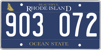 RI license plate 903072