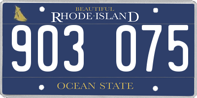 RI license plate 903075