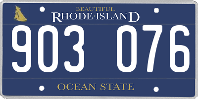 RI license plate 903076