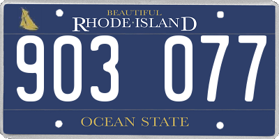RI license plate 903077