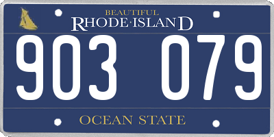 RI license plate 903079