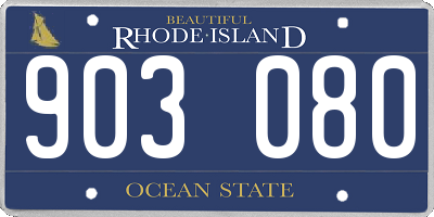 RI license plate 903080