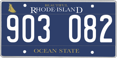 RI license plate 903082
