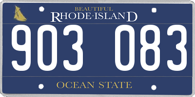 RI license plate 903083