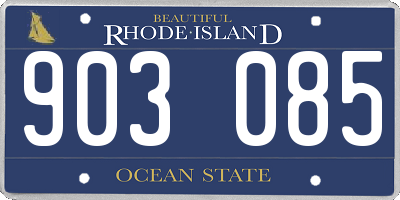 RI license plate 903085