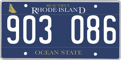 RI license plate 903086