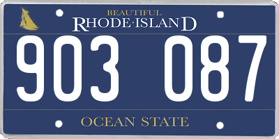 RI license plate 903087