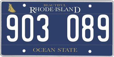 RI license plate 903089