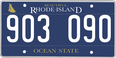 RI license plate 903090