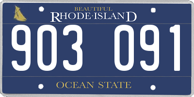 RI license plate 903091