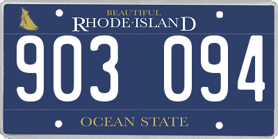 RI license plate 903094