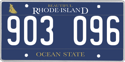 RI license plate 903096