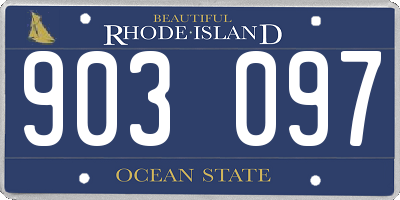 RI license plate 903097