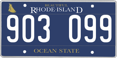 RI license plate 903099