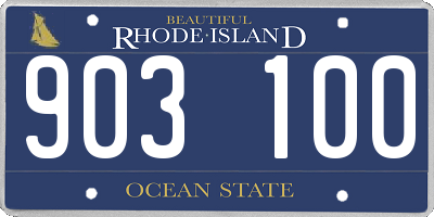 RI license plate 903100