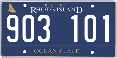 RI license plate 903101