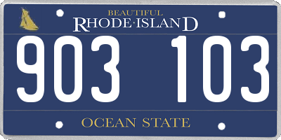 RI license plate 903103