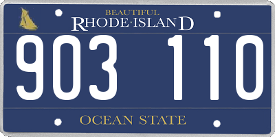 RI license plate 903110