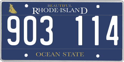 RI license plate 903114