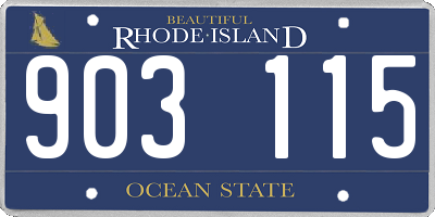 RI license plate 903115