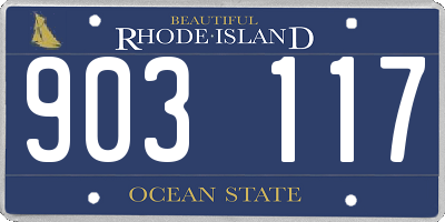 RI license plate 903117