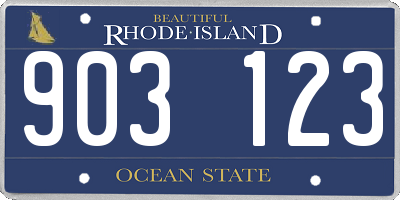 RI license plate 903123