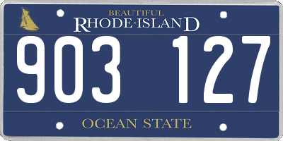 RI license plate 903127