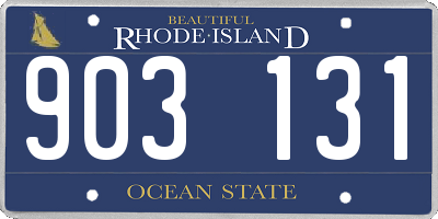 RI license plate 903131