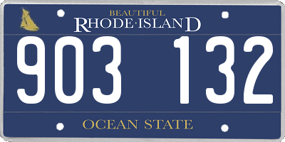 RI license plate 903132