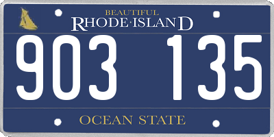 RI license plate 903135