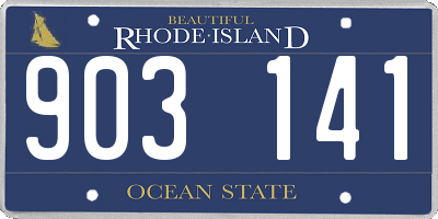 RI license plate 903141