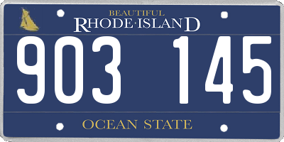 RI license plate 903145