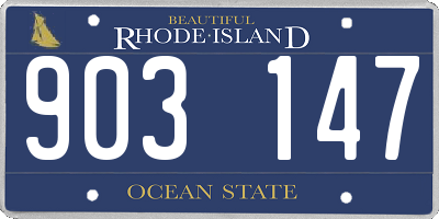 RI license plate 903147